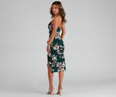 Floral Passion Ruffled Midi Dress